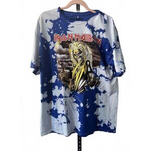 Iron Maiden Tie-Dye T-Shirt - L/G - Vintage Rock Band Tee
